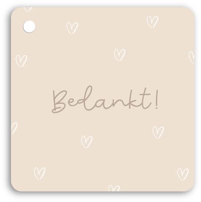 Bedankt kaartjes mini - 50 stuks - Cadeaulabels - Bedank kaart collega's - Bedankt labels bruiloft