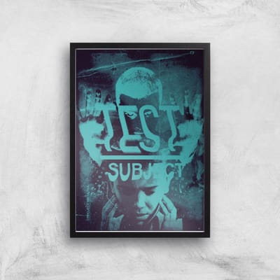 Giclée art print van de Stranger Things proefpersonen - A4 - Black Frame
