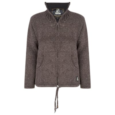 Gebreid Wollen Heren/Uni Vest van Schapenwol met Polyester Fleece voering en hoge kraag - SHAKALOHA - M Flash Collar S