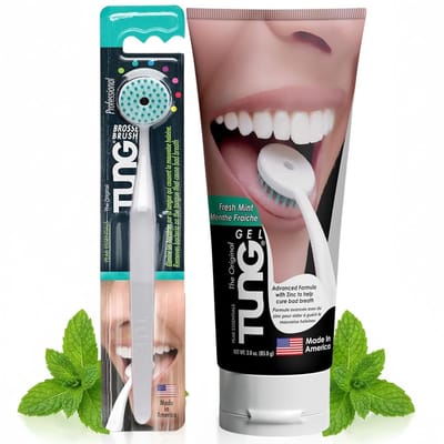 Dailygoods- Tongreiniger Starter Pack - Tongborstel - Tong Gel - Professioneel Ontworpen - Effectieve Reiniging - Gemaakt in de VS
