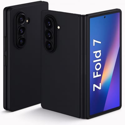Hoesje geschikt voor Samsung Galaxy Z Fold 7 - Mat Back Case Zwart