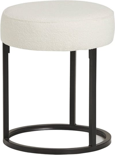Escabel poef - Ø40 - Alpine - Ivory - Unique Collection