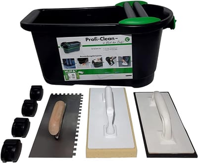 Tegelwasset Emmer - Voegemmer Kit - Tegels Reinigen - Schuine Bodem - 24 Liter