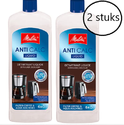 2x Melitta 6545468 Vloeibare Ontkalker voor Koffiezetapparaten en Waterkokers