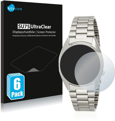 Savvies - Screenprotector voor Seiko 5 Automatik SNXS77K - Folie Beschermfolie transparant 6 Stuks