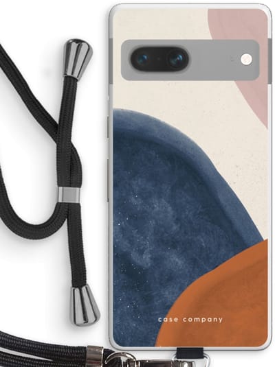 Case Company® - Hoesje met koord geschikt voor Google Pixel 7 hoesje met Koord - Geo #1 - Telefoonhoesje met Zwart Koord - Bescherming aan alle Kanten en Over de Schermrand