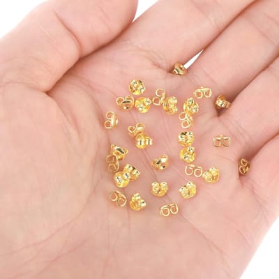 30 stuks oorstekers, sluitingen, goud, oorstekers, sluiting, hypoallergeen, oorringen, stoppers, oorringen, sluitingen, universele vlindersluitingen voor oorstekers, sieraden maken, Koper