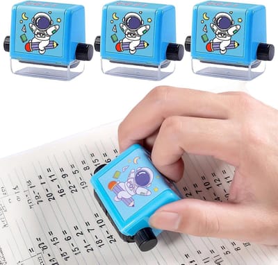 Rekenstempelroller - Cijfer Stempel - Wiskunde Leren - 4-in-1 Willekeurige Problemen - 85x55x35 cm - Gemengde Kleur