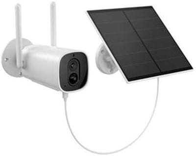 Beveiligingscamera - Buitencamera - Huis Beveiligen - Zonne-energie Werking - 6x15.6x6cm - Zwart