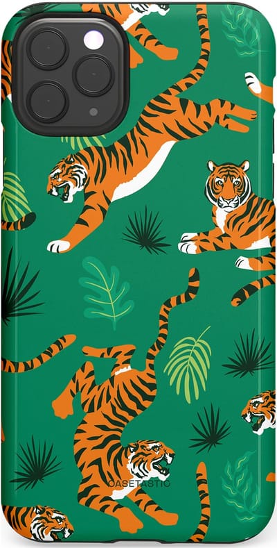 Casetastic Hoesje Geschikt voor Apple iPhone 11 Pro Max - Stijlvolle Beschermende Duo-layer Case - Oerwoudkracht