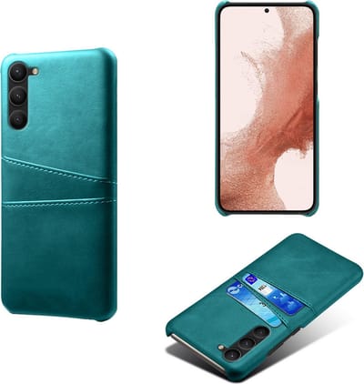 Backcover met Opbergvakjes + PMMA Screenprotector voor Galaxy S23 _ Groen