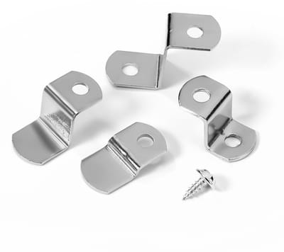Dailygoods- Canvas Clips 50 Stuks - Metalen Schroeven - 4 Maten 12,7mm/6,35mm/3,18mm/9,53mm - Zilver - IJzer - Voor Fotolijst/Schilderij