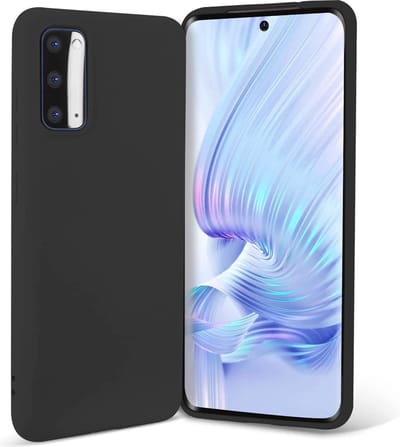 Hoesje Geschikt Voor Samsung Galaxy S20 Hoesje - Fluweelzachte Microvezel Siliconen Back Cover – Zwart