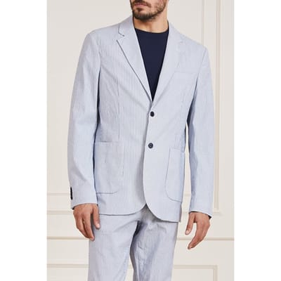 GUESS Marciano By  Grant Patch Pkts Blue And White Blazer Maat: 46 | Blazers Outlet | Heren | Blauw