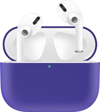 KELERINO. Siliconen Case geschikt voor Apple AirPods Pro - Hoesje - Donker Paars