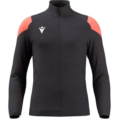 Macron Glory Vanir Top Full Zip Kinderen - Antraciet / Coral Fluor | Maat: 7-8 Y