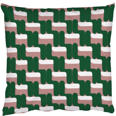 Sierkussens - Kussentjes Woonkamer - 50x50 cm - Vlechtpatroon - Groen - Roze - Geometrisch