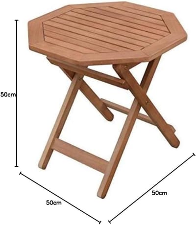 Eucalyptus Tuintafel - Inklapbare Houten Bistrotafel 50x50 cm