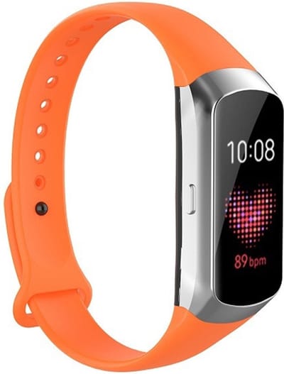 By Qubix - Compatible Samsung bandje - Siliconen bandje - Oranje - Geschikt voor Samsung Galaxy Fit