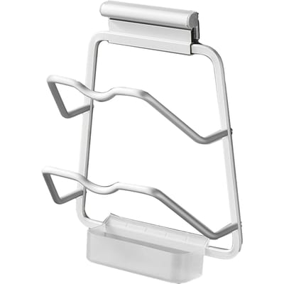 Pannendekselhouder Boorvrij Wandmontage Ruimtebesparend Aluminium Handpolijsten Roestvrij voor white