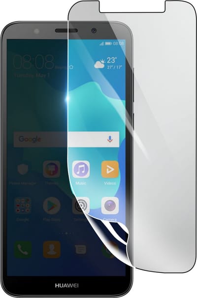 3mk, Geschikt voor Huawei Y5 2018, Schokbestendige Hydrogel Screenprotector, Transparant