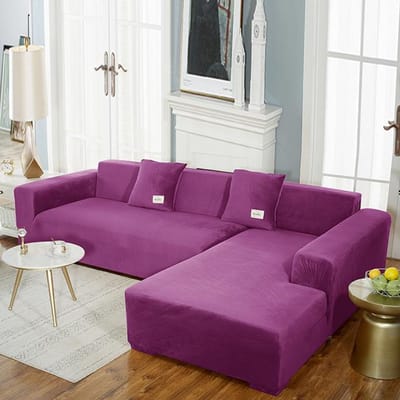 Hoge kwaliteit fluwelen bankhoes L-vormige bank stoelhoezen voor woonkamer hoes voor hoekbank elastische bank hoes wasbaar 1seater 90-140cm