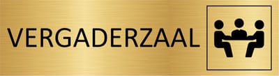 CombiCraft deurbordje Vergaderzaal in goud met tape - 165 x 45 mm