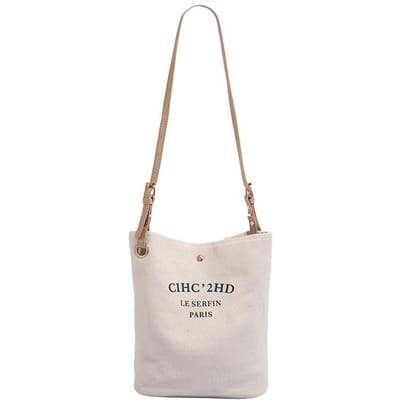 Tas Casual Bucket Tote Canvas Tas Mode Schoudertas Crossbodytas white