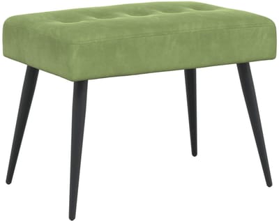 vidaXL - Bank - met - knopen - tufting - Lichtgroen - 60 - x - 40 - x - 45 - cm - fluweel