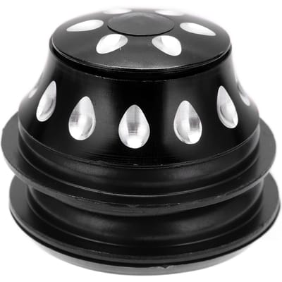 Jeu de Direction Métal Coloré Forme Goutte Tube de Direction Conique Jeu de Cuves pour Vélos de Montagne Vélos FixiesNoir noir