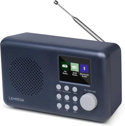DAB+ Radio met Kleurenscherm, Bluetooth Speaker en FM Radio - Draagbaar met Wekkerfunctie