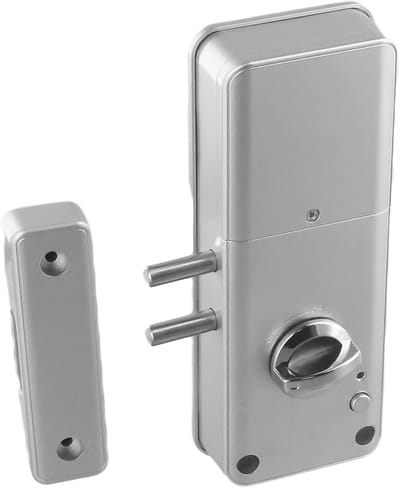 Slim Deurslot - Elektronisch Slot - Binnenbeveiliging - Onzichtbaar Boorvrij - 20x10x5 cm - Zilver