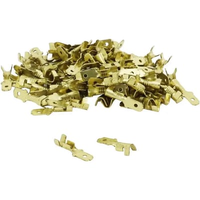 Set van 100 niet-geïsoleerde messing kabelschoenen P2R 4.8