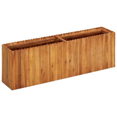 vidaXL - Plantenbak - verhoogd - 150x30x50 - cm - massief - acaciahout