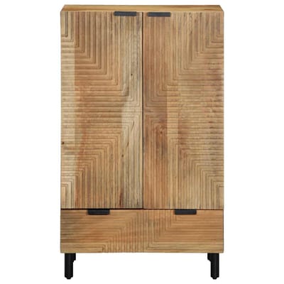 vidaXL - Hoge - kast - 60x33x100 - cm - massief - mango - bruin