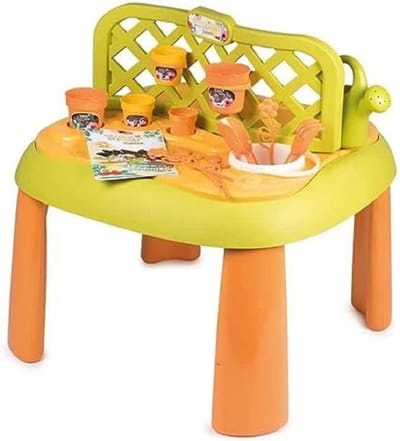Tuintafel - Kinderwerkbank - Buiten spelen - Uitneembare bak - 69x69x70 cm - Groen