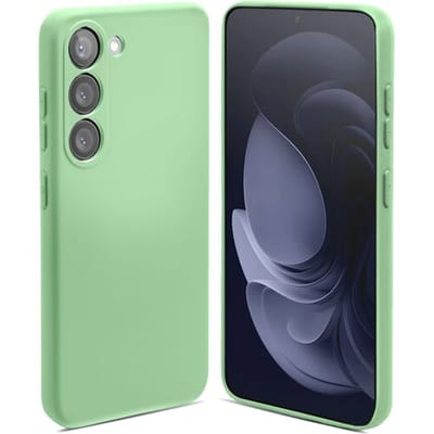 ShieldCase siliconen Hoesje geschikt voor Samsung Galaxy A14 4G / A14 5G hoesje - optimale bescherming - perfecte pasvorm - TPU Materiaal - lichtgroen