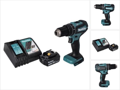 Makita DHP 485 RT1 accu-klopboormachine 18 V 50 Nm borstelloos + 1x accu 5,0 Ah + oplader