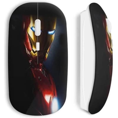 Iron Man Zwart Rood Draadloze Muis