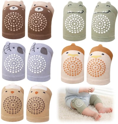 Kniebeschermers baby kruipen, met antislip rubberen punten, zachte ademende krabbel kniebeschermers voor jongens en meisjes