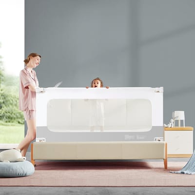 Bedhekje 200 cm lang, max 70 cm hoog - design verstelbare Bedrail - Bedrand - Bedomrander voor bedden - Luxe editie - Niet voor boxsprings - CUTE & KEPPE