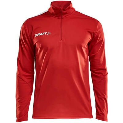 Craft Progress Halfzip LS Shirt Heren  Sportshirt - Maat M  - Mannen - rood/wit