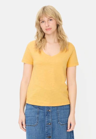camel active T-shirt van 100% katoen - Maat - Geelwomenswear-XS