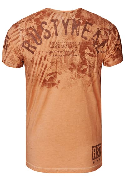 T-shirt met ronde hals en voor- en achterkant bedrukt
