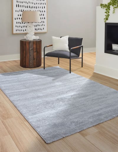 Flycarpets Bolana Modern Effen Vloerkleed - Lichtgrijs / Zilver - 120x170 cm