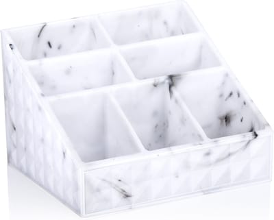 Edco Make-up organizer/opberger - 15 x 12 x 10 cm - marmer look