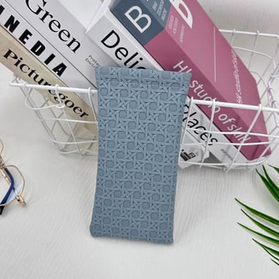 1 stuks Minimalistisch Elegant Trendy Brillenetui Geweven Textuur PU Leer Draagbare Zonnebril Opbergdoos Duurzame Beschermende Container