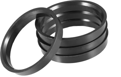 Dailygoods- Middennaaf Ringen 70,1 mm tot 64,1 mm - 4 Stuks - Kunststof - Zwart - Universele Naafringen - Dikte 10 mm
