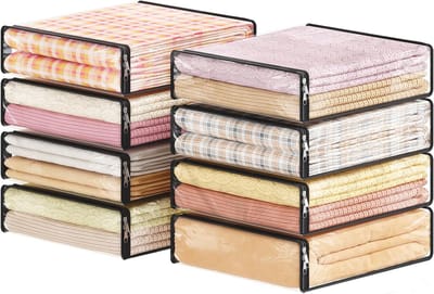 Kleding Opbergzakken - Opbergboxen Sets - Ruimte Besparen - Waterdicht PVC - 8 Stuks 14L - Transparant