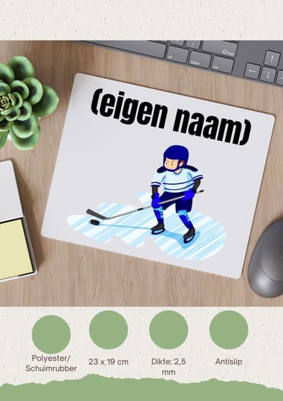 Akyol - ijshockey met eigen naam Muismat - Ijshockey - atleten - iemand die houdt van ijshockey - verjaardag - cadeau - kado - 23 bij 19 cm